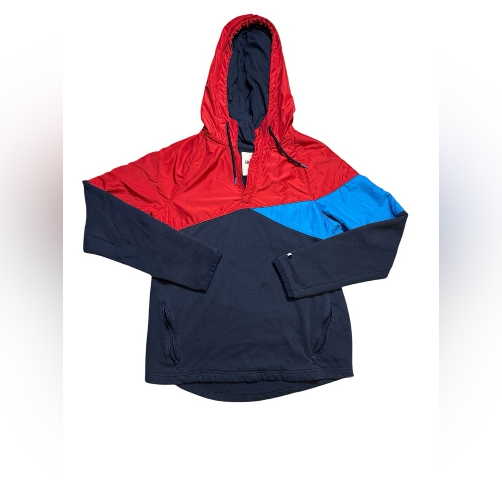 🧢 Y2K Hollister Colorblock Pullover Hoodie‎ Jacket M 🧢